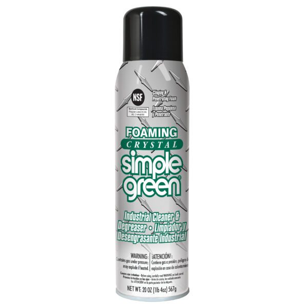 Espuma en aerosol de 20oz de Desengrasante Industrial Alimenticio Crystal Simple Green®