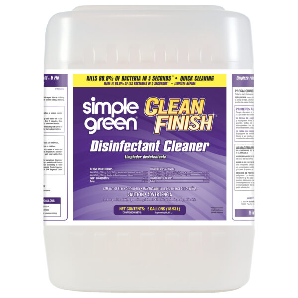 ubeta de 5 Gal (18.9 litros) de Simple Green Clean Finish Limpiador y Desinfectante Multipropósito Listo para Usar