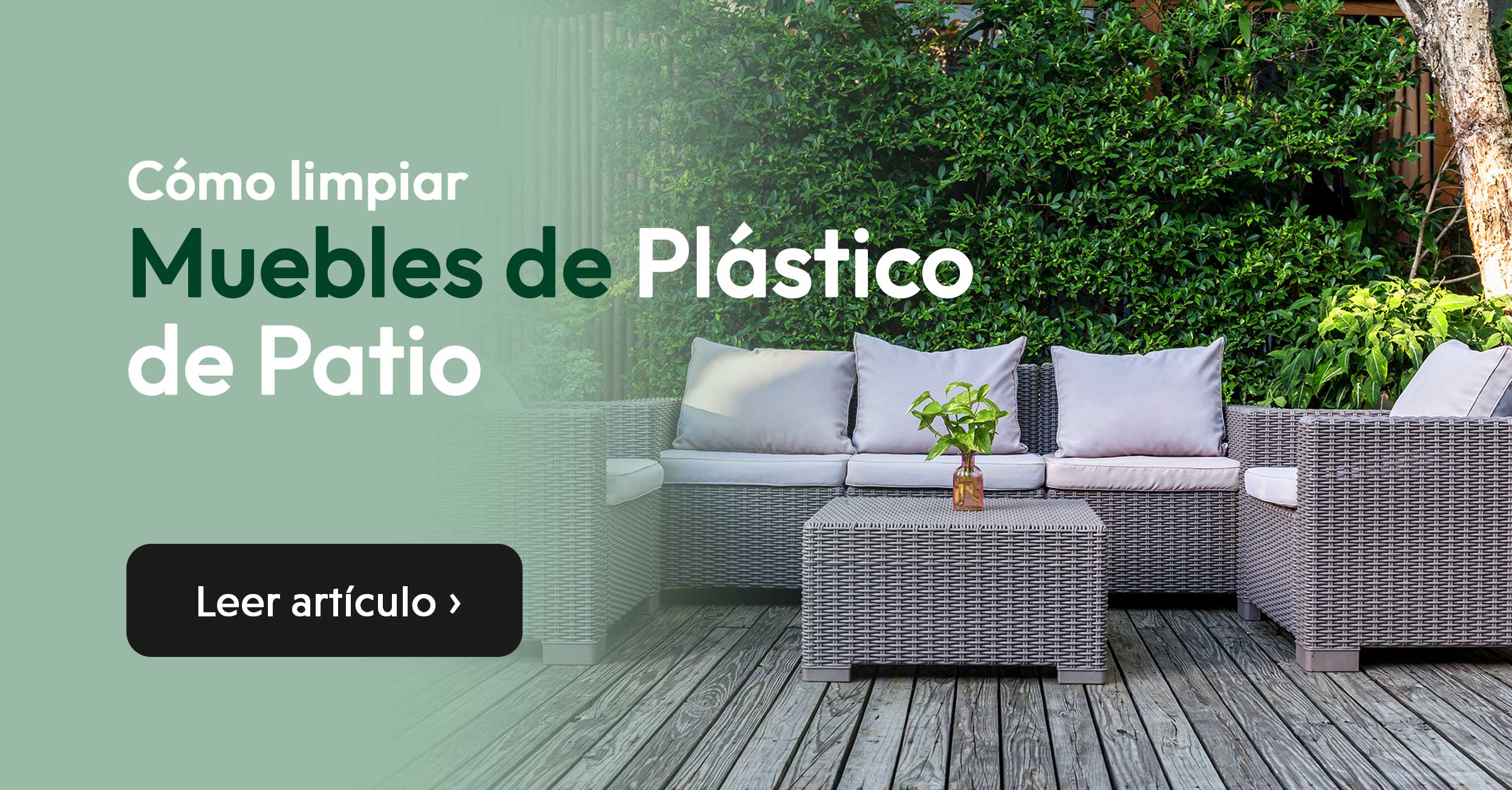limpiar muebles de plastico de patio